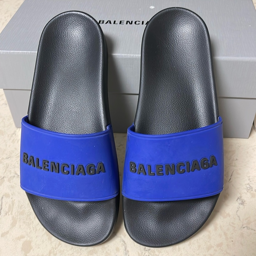 Balenciaga logo pool slide slide size 38 🖤💙